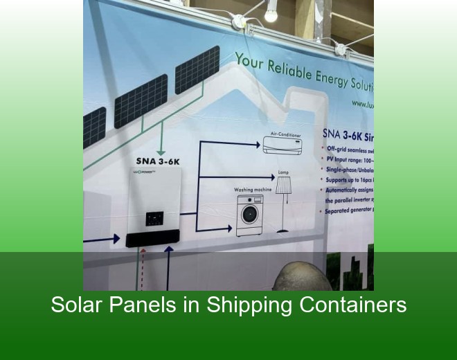 Solar Panels in Shipping Containers